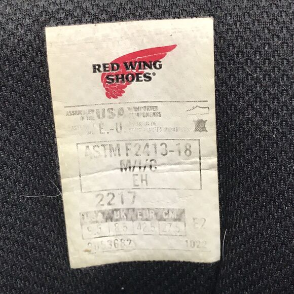 Red Wing LoggerMax Safety Boots Men's 9.5 Leather ASTM F 2413-18 M/I/C EH 2217 - Picture 10 of 13